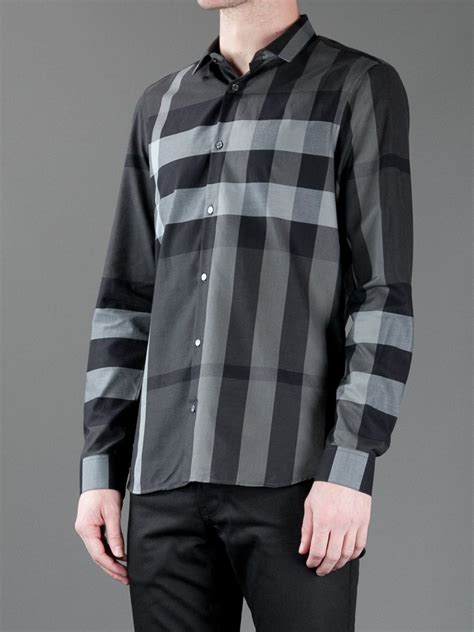 burberry black label shirts|burberry shirt black and white.